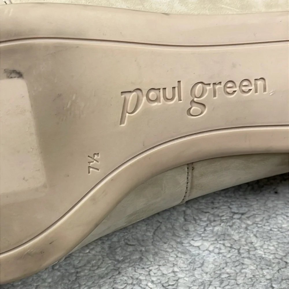 Paul Green Rimona Partita Loafers Sabbia Nubuck Cream Sz 7.5